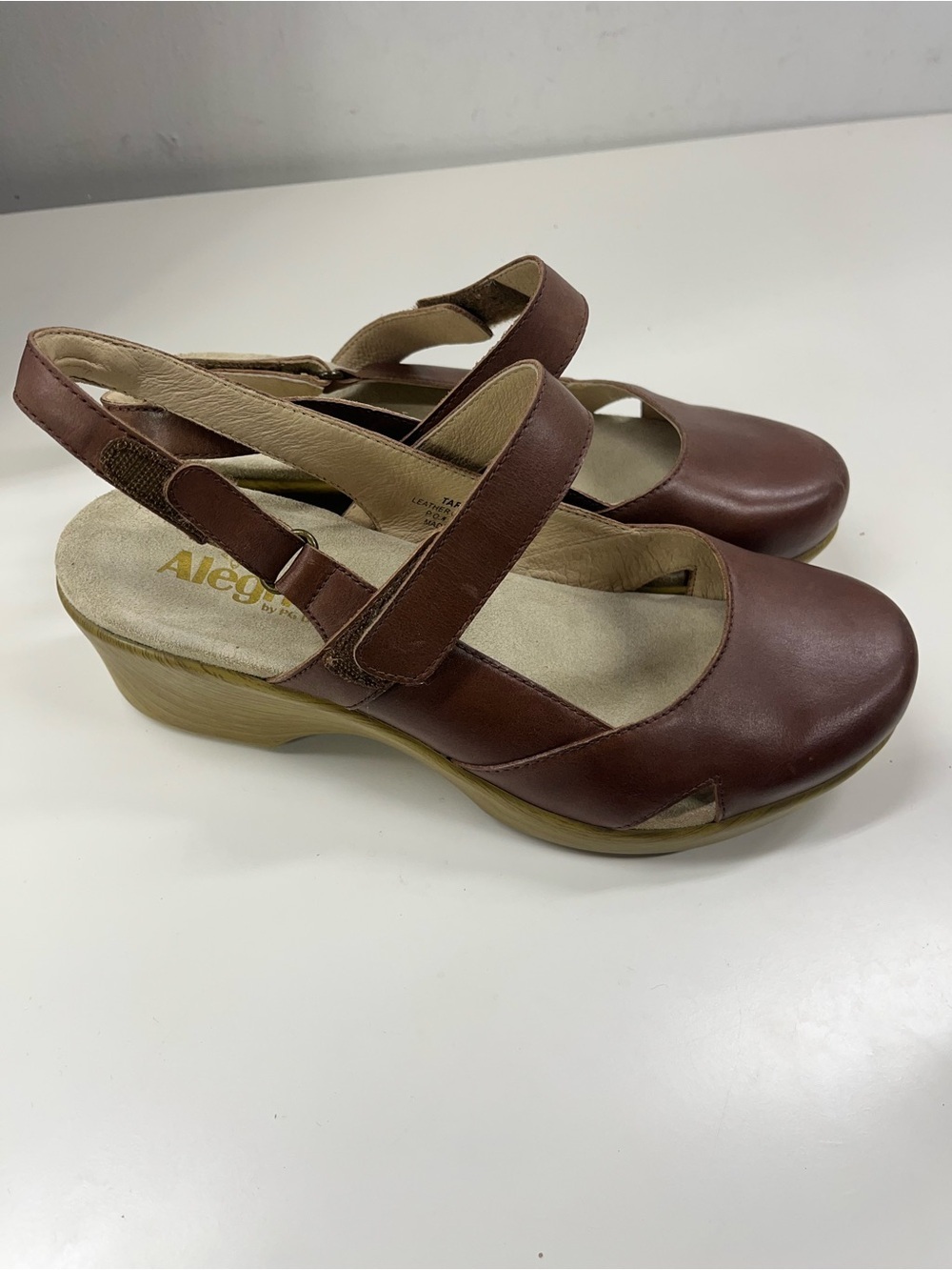 Alegria Tarah Slingback Mary Jane Leather Clog Sandals Size EU 41 (US 10.5-11)